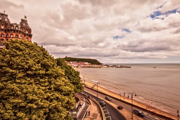 Obraz premium View of Scarborough bay. Great Britain.