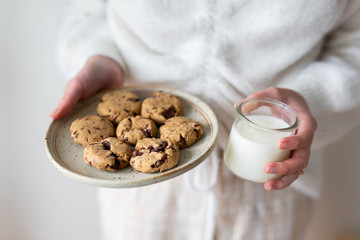 Chocolate Chip Cookies and Milk