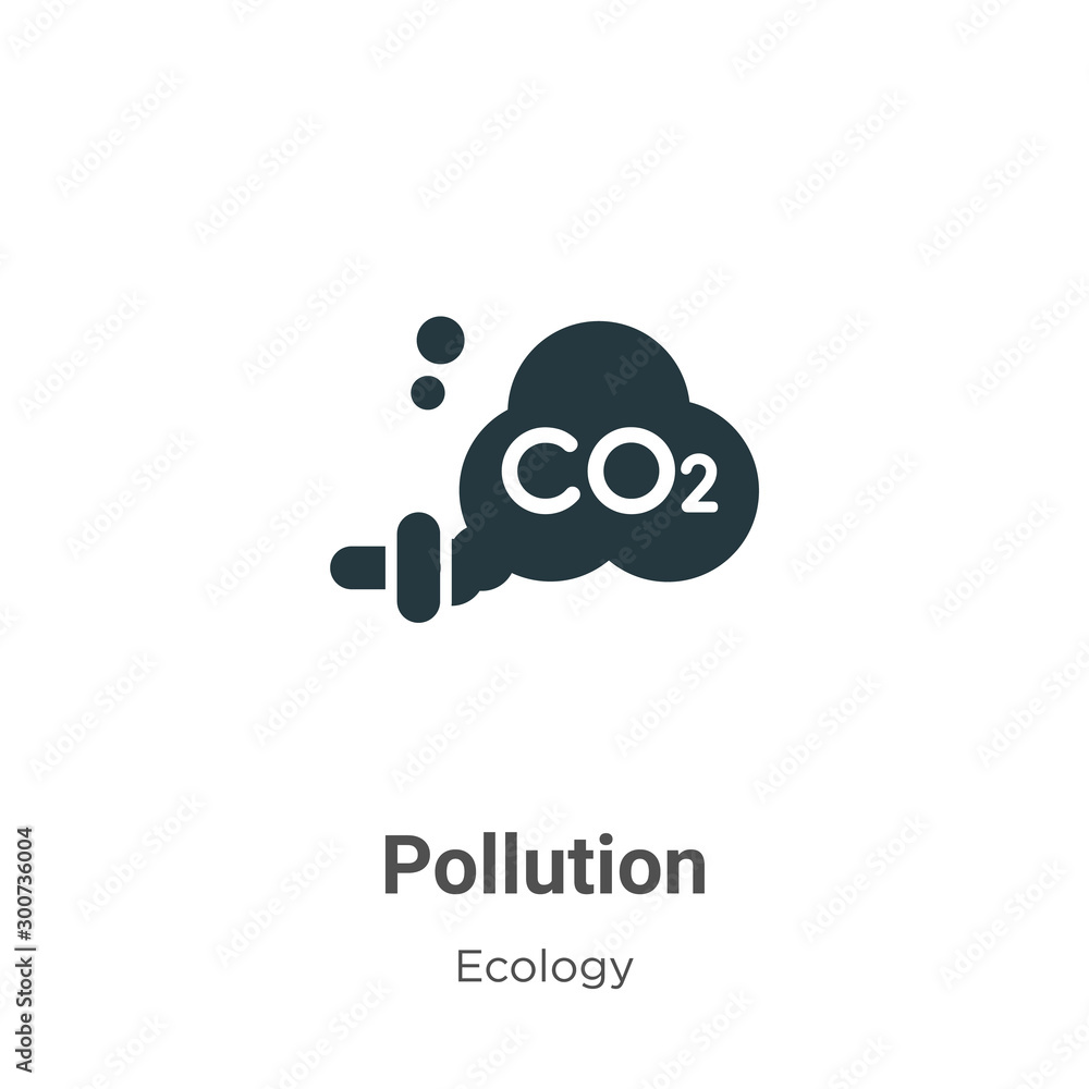 Poster pollution vector icon on white background. flat vector pollution icon symbol sign from modern ecolog