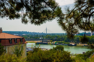 Belgrade, Serbia: Kalemegdan Park on the confluence of the River Sava and Danube.