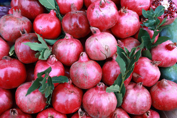 Pomegranate in market