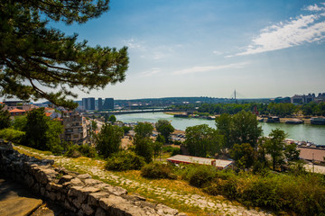 Belgrade, Serbia: Kalemegdan Park on the confluence of the River Sava and Danube.