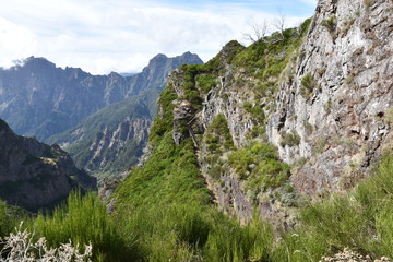 Hiking trail from Pico Arieiro to Pico Ruivo in Madeira, Portugal