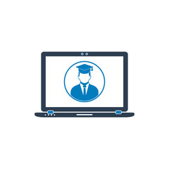 Online, E-Learning Icon. Flat Style vector EPS.