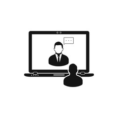Video Conference Icon. Flat Style vector EPS.