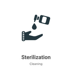 Sterilization vector icon on white background. Flat vector sterilization icon symbol sign from modern cleaning collection for mobile concept and web apps design.