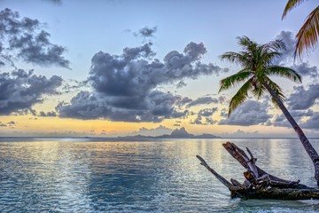 Sunset over Bora Bora