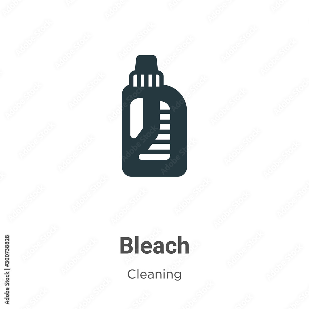 Poster bleach vector icon on white background. flat vector bleach icon symbol sign from modern cleaning col