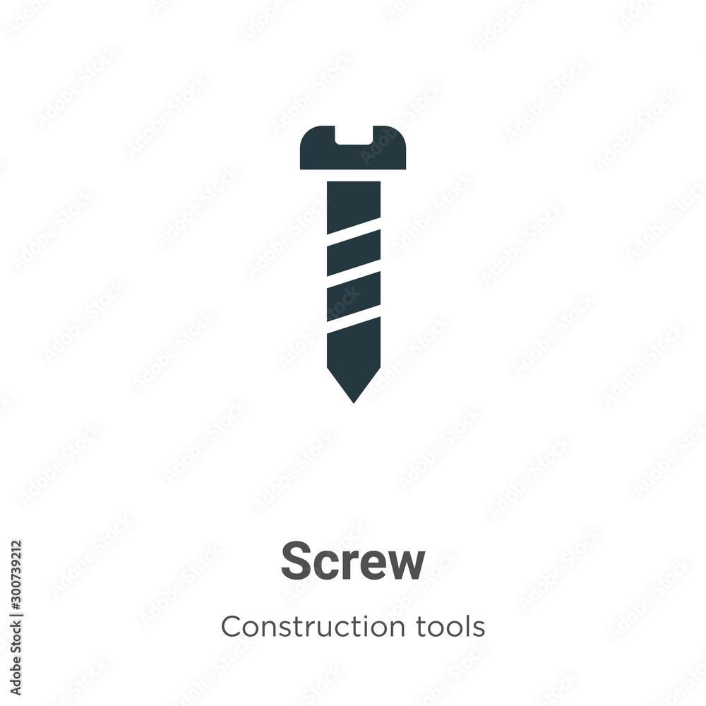 Poster screw vector icon on white background. flat vector screw icon symbol sign from modern construction t