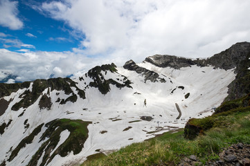 View of Caucasian mountains
