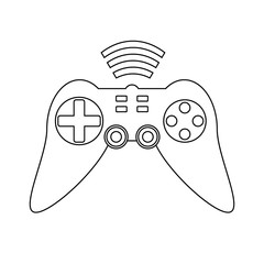 Game console icon on white.