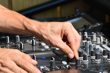 DJ hands