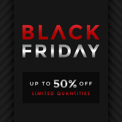 Black friday sale banner template design. vector illustration