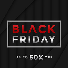Black friday sale banner template design. vector illustration