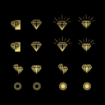 Diamond icon logo design for jewelry business