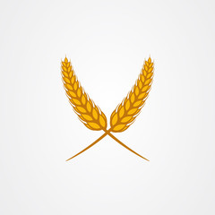 Wheat vector illustration isolated on white background