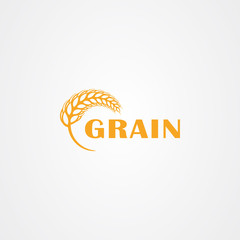 Wheat logo vector illustration isolated on white background