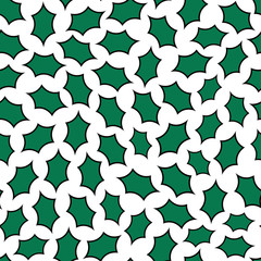 Vector holly leaf seamless pattern background. Perfect for fabric, scrapbooking, wallpaper projects.
