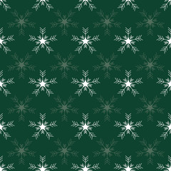 Vector snowflake seamless pattern background. Perfect for fabric, scrapbooking, wallpaper projects.
