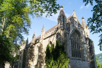The ruins of Dunkeld cathedral in Scotland