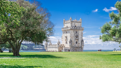 Fototapeta premium Belem Tower by the River Tagus, Portugal