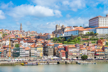 Fototapeta na wymiar Porto Ribeira and Douro river in Porto, Portugal