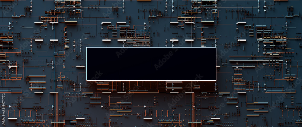 Aufkleber Technology background/Abstract technology background made of different element printed circuit board.  Printed circuit board in the server executes the data. 