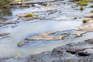 Abstract background of a river with a little water 