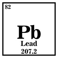 Lead Periodic Table of the Elements Vector illustration eps 10