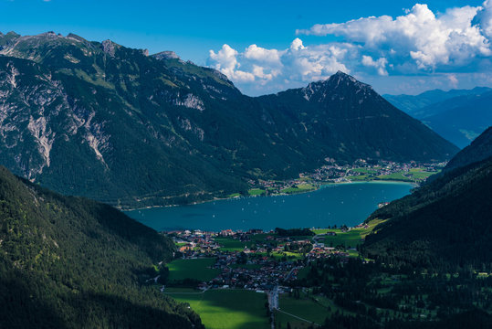achensee, lake in the mountains, tyrol, austria © driendl