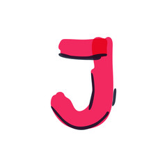 J letter logo handwritten with a felt-tip pen.