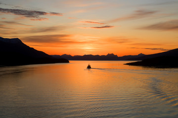 Sonnenuntergang Norwegen Fjord