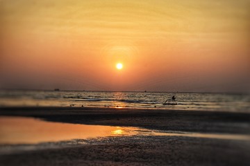 sunset on beach