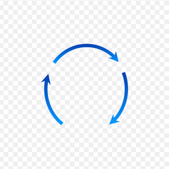 Rotating Arrows. Refresh, Reload, Recycle Sign. Stock Vector illustration isolated on white background.