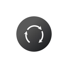 Rotating Arrows button. Refresh, Reload, Recycle Sign icon. Stock Vector illustration isolated on white background.