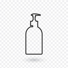 Liquid soap bottle icon. Stock Vector illustration isolated on white background.