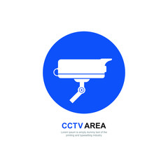 Security camera cctv icon isolated on white background. Vector illustration