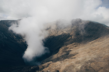 Fototapeta na wymiar Bromo volcano landscape in Indonesia
