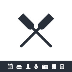 Paddle icon illustration isolated vector sign symbol