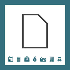 Paper icon illustration isolated vector sign symbol