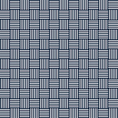 Vector Abstract geometric seamless pattern of striped squares. Repeating geometric tiles. Vertical and horizontal lines