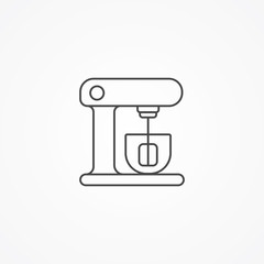 Kitchen mixer vector icon sign symbol