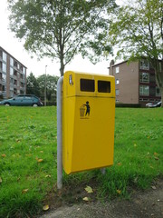 trash can in park