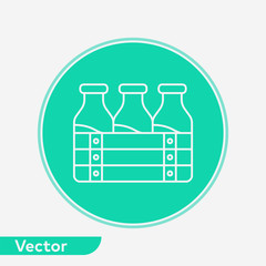 Milk vector icon sign symbol