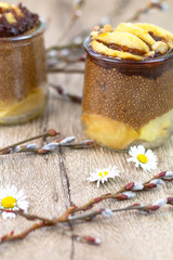 pudding de graines de chia au pomme et caramel 