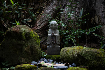 Buddha statue in the tokio temple, Japan