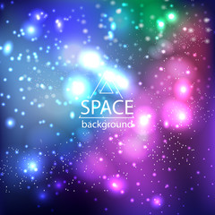 Space galaxy background with cosmic light and stars