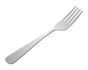 Cute cartoon fork isolated on a white background. Vector illustration.