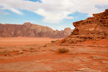 Fototapeta premium Spectacularly scenic desert landscape of Wadi Rum, Jordan