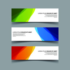 Naklejka premium Vector Abstract design banner web template